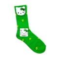 thumbnail image 2 of Hello Kitty Women's St. Patrick's Day Pom Crew Socks, 1-Pack, Size 4-10, 2 of 6