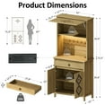 thumbnail image 3 of Timagebreze 72" Pantry Cabinet with Hydraulic Flip-Up Door,Charging Station & LED Lights,Drawer & Shelves for Kitchen,Natural Oak, 3 of 8