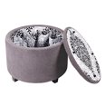 thumbnail image 2 of Sasha Ottoman Rond avec Insert pour Chaussures Gris Voir Ci-Dessous, 2 of 5