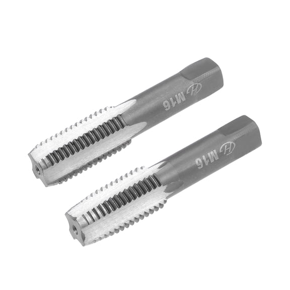 Metric Hand Tap M16 x 2 4 Straight Flute H2 Alloy Tool Steel 1 Pair