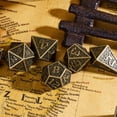 thumbnail image 3 of Cusdie 7-Die Metal DND Dice Set, Maze Design Metal Polyhedral D&D Dice Set for DND Dungeons and Dragons TTRPG Role Playing Games, 3 of 5