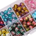 thumbnail image 6 of U8MO 200pcs 10Colors Mixed 8mm Crackle Glass Bead Beading Kit Box for Jewelry Making-9#, 6 of 7
