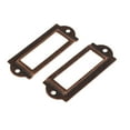 thumbnail image 2 of File Drawer Label Tag Name Card Holder Copper Tone 20Pcs, 2 of 5