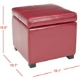 thumbnail image 3 of SAFAVIEH Madison Square Ottoman Red, 3 of 4