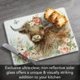 thumbnail image 4 of CounterArt Highland Cow Bloom Tempered Glass Cutting Board 10" by 8", 4 of 7