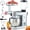 silvery, variant on 5-in-1 Stand Mixer, 6.3 QT Stainless Steel Bowl, 1.5L Blender, 400W Electric Mixer, Juicer, Meat grinder, 6 Speed, Silvery
