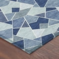 thumbnail image 3 of Addison Rugs Chantille Indoor/Outdoor Transitional Geometric Navy Machine Washable Round Rug, 8' x 8', 3 of 8