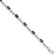 thumbnail image 1 of Bracelet en Argent Sterling 925 Améthyste Pierre Précieuse Infinie, 1 of 6