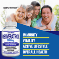 thumbnail image 3 of Simply Potent Resveratrol Max Strength 3000mg  with Black Pepper Supplement for Anti-Aging, Skin & Heart Health, Immune System, Brain Function & Digestive Support, 90 Caps, 3 of 9