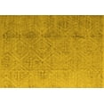 thumbnail image 1 of Ahgly Company Machine Washable Indoor Rectangle Oriental Yellow Modern Area Rugs, 3' x 5', 1 of 4