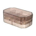thumbnail image 4 of Jewelry Storage Box Earring Tray 3 Layer Jewelry Organizer Women Jewelry Box Brown, 4 of 8
