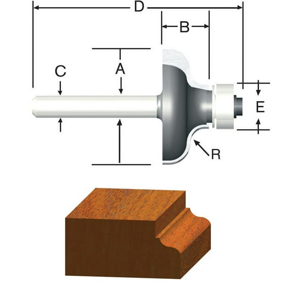 Vermont American Ogee Carbide Tip 3/16 In. Ogee Bit 23145