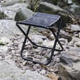 thumbnail image 2 of CSChome Portable Folding Stool Folding Camping Stool High Stability Strong Load-bearing Waterproof Compact Size Collapsible Chair Supplies, 2 of 7