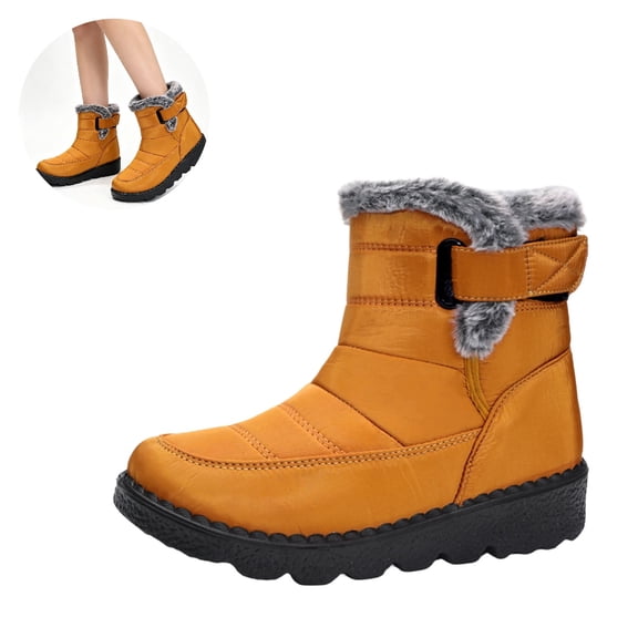 Willtoo Womens Thick Sole Lightweight Snow Boots Winter Anti-Slip Ankle Booties Waterproof Slip on Warm Faux Fur Lined Sneaker