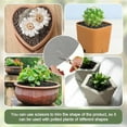 thumbnail image 6 of Hyasfey 4 Pcs Flower Pot Grid Soil Protector Cover Cat Digging Prevention Plant Pot Shield with Stakes Cuttable Flower Pot Grid for Indoor Outdoor Potted Plants, 6 of 7