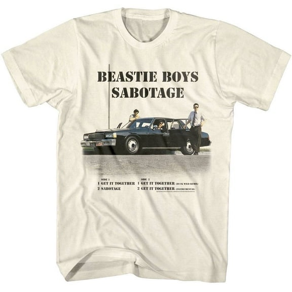 Beastie Boys - Sabotage - American Classics Officially Licensed - Natural Adult Short Sleeve T-Shirt