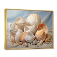 thumbnail image 2 of Designart "Photorealistic Seashells composition" Animals Floater Framed Wall Art Print, 2 of 7