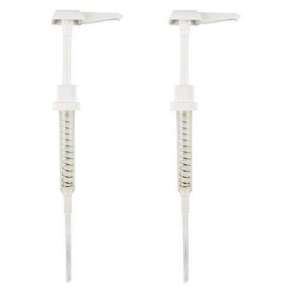 Comfort Axis Heavy Duty Pump Dispenser for 1/2 Gallon Container/Jug, 38/400 Neck Closure with an 11-inch Dip Tube and a Lock Down Head for Lotions, Shampoos, Hand Creams, Glue & Paints (Pack of 2)