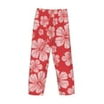 thumbnail image 5 of Kll Mens Pajama Pants For Men,Mens Lounge Pants,Funny Gifts For Men,Men'S Pajama Bottoms-Red Hibiscus Flower, 5 of 9