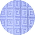 thumbnail image 1 of Ahgly Company Indoor Round Abstract Blue Contemporary Area Rugs, 3' Round, 1 of 4