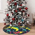 thumbnail image 5 of Yiaed Colorful Sharks Print Christmas Tree Skirt , Tree SkirtsTree Mat for Christmas Winter Holiday Indoor Decorations-48", 5 of 7