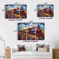 thumbnail image 4 of Designart train Oversized framed wall art decor, Train framed wall Art, Abstract Train curious Journey I , Multi-Color Modern black framed wall art, 32x16 inches black frame, 4 of 5