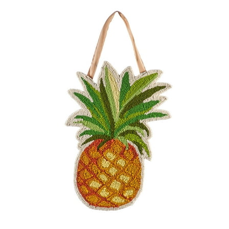 Evergreen Door Decor Pineapple Hooked Door Decor, 20'' x 14'' inches