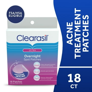 Clearasil Ultra Overnight Acne Spot Patches, 18 count