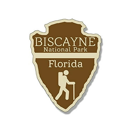 Arrowhead Shaped BISCAYNE National Park Sticker (rv camp hike (Best Rv Camping In Florida)