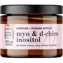 Myo-Inositol & D-Chiro Inositol Powder | Hormone Balance for Women | Ideal 40:1 Ratio | Myo 2000mg, D Chiro 50mg | Regulate Menstrual Cycle and Support Ovarian Health | 60 Servings, 4.34 oz.