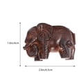 thumbnail image 2 of OULII 1Set Handcrafted Bamboo Elephant Statue Decor for Meditation Zones with Dark Brown Finish, 2 of 3