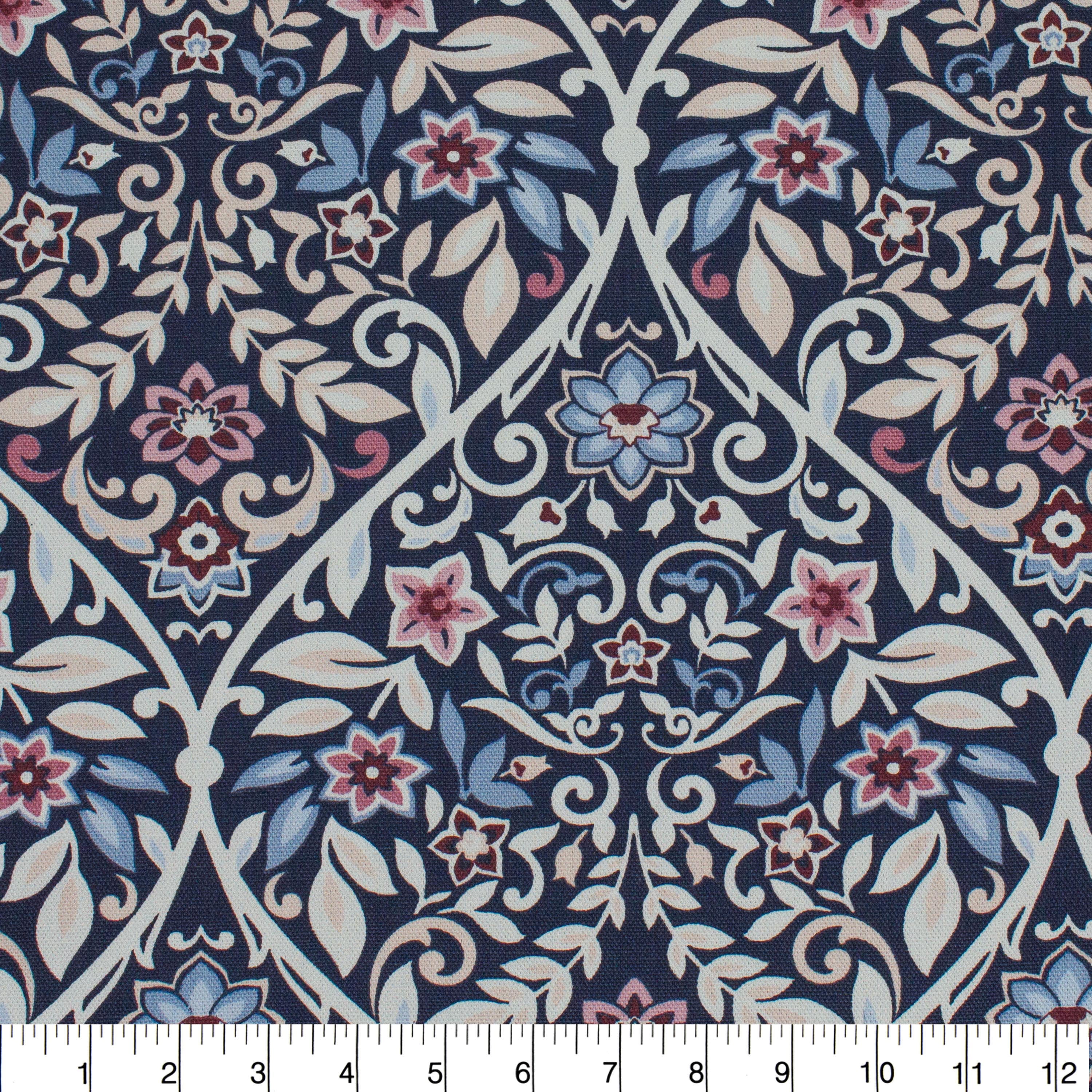 Better Homes & Gardens 100% Cotton Paisley Ogee Blue, 2 Yard Precut Fabric