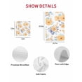 thumbnail image 7 of Orange Watercolor Floral Kitchen Dish Towels for Drying Dishes Set of 4, Spring Flower Abstract Art Waffle Weave Microfiber Hand Tea Bathroom Towels Quick Dry & Absorbent Towel 12x12, 7 of 7