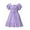 Purple, variant on Girls Summer Tie Back Dress Tween Kids off Shoulder Dresses Girls Dresses with Bow Knot Decoration Purple XXL/160