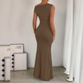 thumbnail image 6 of Nxznwn Women's One Shoulder Mermaid Maxi Dresses Ruched Bodycon Formal Evening Gown Elegant Wedding Guest Cocktail Party Long Dress, 6 of 8