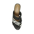 thumbnail image 3 of Aerosoles Women's Black Leather Zebra Westfield Wedge Sandals, 3 of 5