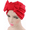 Red, variant on Pre-Tied Bow Bowknot Headwrap Turban Bonnet Beanie Cap Headband Headwear for Women and Girls
