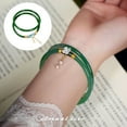 thumbnail image 3 of 2 pares de brazaletes de cristal de estilo chino verde traje tradicional a juego borla decoración pulseras brazaletes para mujeres/niñas MFZFUKR BST3008033-3, 3 of 5