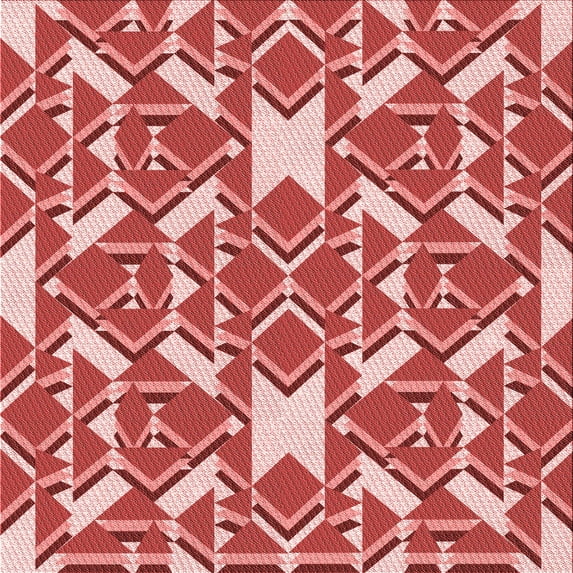Ahgly Company Machine Washable Indoor Square Transitional Light Coral Pink Area Rugs, 8' Square