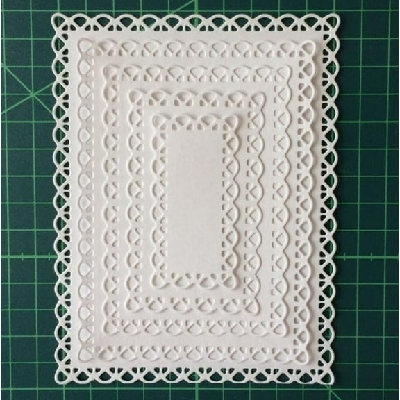 Die Cuts for Card Making, Ouginx Lace Frame Metal Cutting Dies DIY Die Cutters Die Stencils for Scrapbooking, Embossing & More