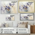 thumbnail image 4 of Designart "Beige-Purple Decorative Violets" Violets Wall Art Living Room, 4 of 7