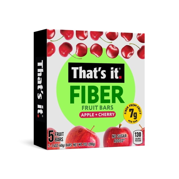 That's it. Soft & Chewy Apple Cherry Fruit Bars, Gluten Free, 5 Count, Made with All Natural Ingredients