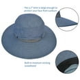 thumbnail image 4 of Summer Outdoor UV Protection Sun Hats Unisex Caps Wide Brim Removable Crown Mesh Net Adjustable Drawstring, 4 of 7
