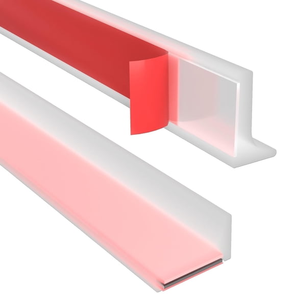 Shower Threshold Water Dam Guard - Self-Adhesive Silicone Waterproof Barrier, Leak-Proof, Flexible, Easy Installation, Customizable Length for Showers, Bathtubs, Sinks, and Countertops