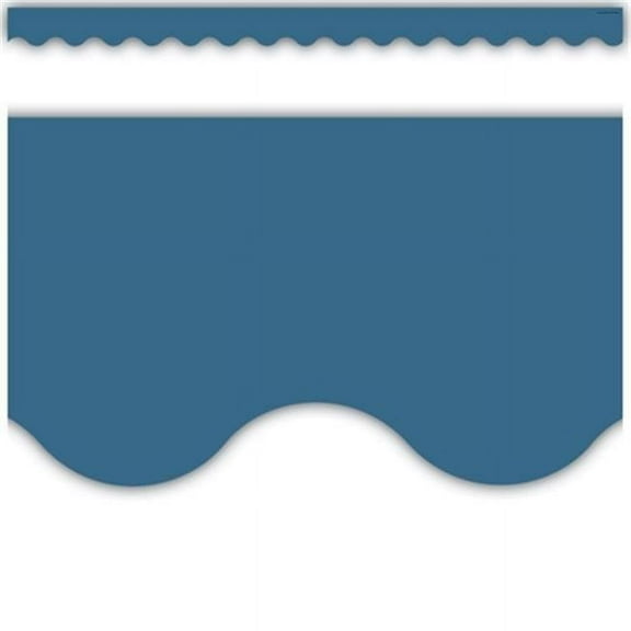 Slate Blue Scalloped Border Trim [TCR9091]