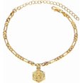thumbnail image 1 of Initial Ankle Bracelets for Women Men, 18K Gold Silver Figaro Cuban Link Anklet Bracelet for Women Teen Girls, Custom Name Gold Anklet with Initials l, 1 of 4