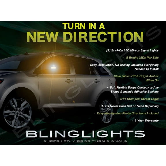 For Ford Edge LED Side Mirror Turnsignal Lights Turn Signals Mirrors Accent Lamps Signalers