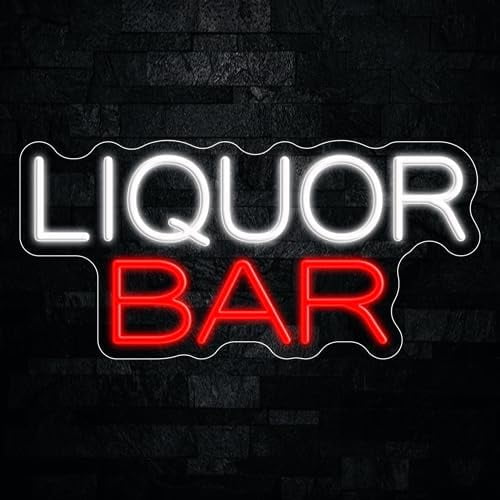 Liquor Bar LED Neon Sign 21"L x 10"H #32444