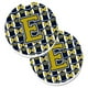 Carolines Treasures CJ1074-ECARC Lettre E Football Bleu & Or Ensemble de 2 Porte-Gobelet Coaster Voiture – image 1 sur 1