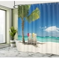 thumbnail image 5 of Ambesonne Beach Shower Curtain, Relaxing Panorama Sea, 69"Wx75"L, Green Blue, 5 of 5